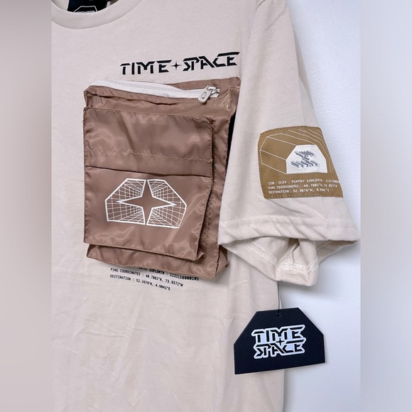 Time + Space pocketed T-Shirt.(SOLD) - Picture 2 of 5
